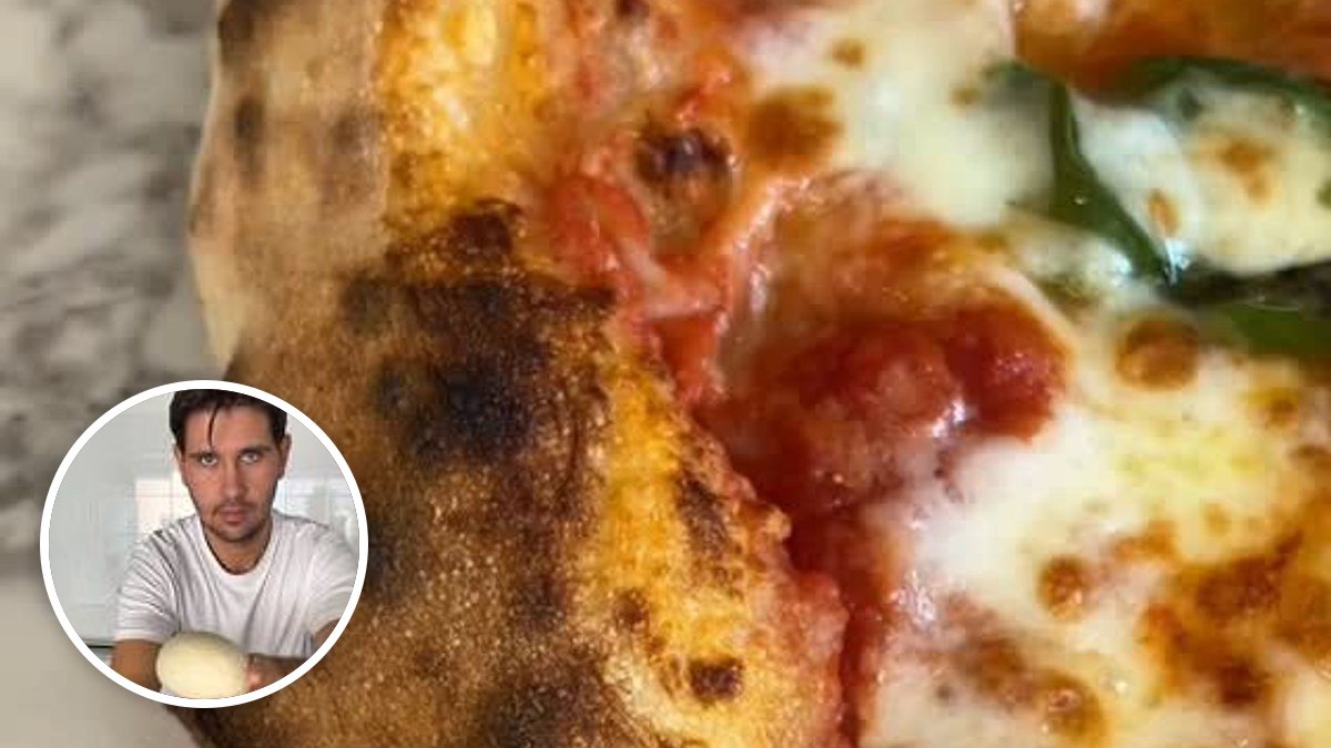 Biga para masa de pizza de Marc, con su foto de perfil en un montaje de HolyCook
