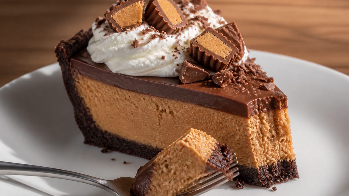 Chocolate and Peanut Butter Pie by @eatme.drink