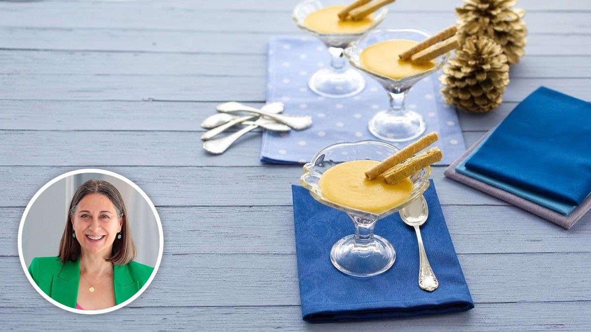 Crema rápida de turrón de Susana Pérez, con su foto de perfil en un montaje de HolyCook
