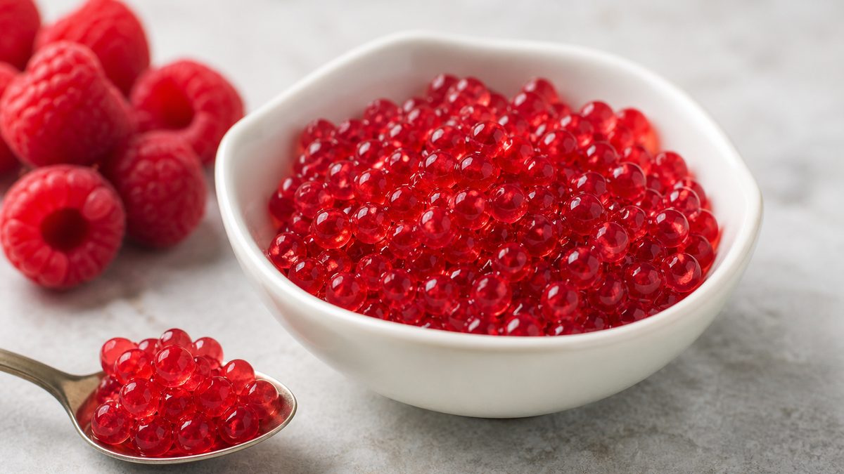 Falso caviar de frambuesa, receta de sebastian_coy