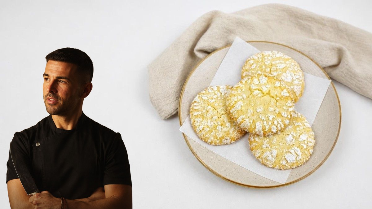 Dani Martín, con su retrato recortado sobre Galletas de limón, en un montaje de HolyCook