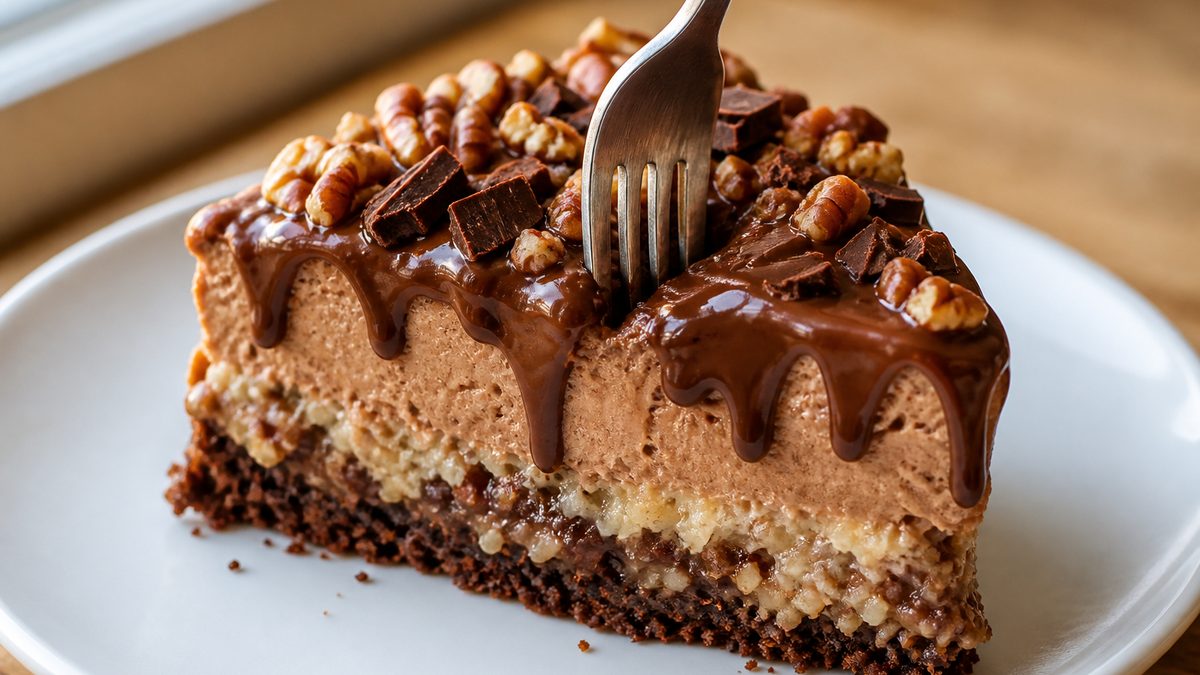 German Chocolate Cheesecake (No-Bake) de @eatme.drink