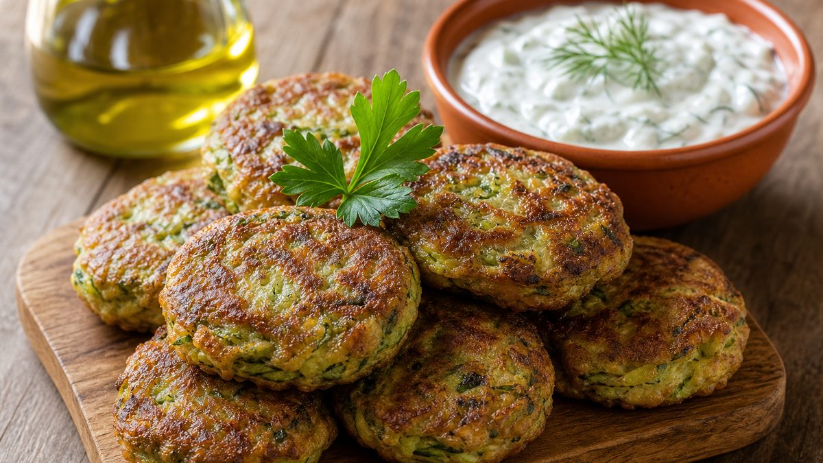 Kolokithokeftedes Zucchini Fritters, @home.alexandras