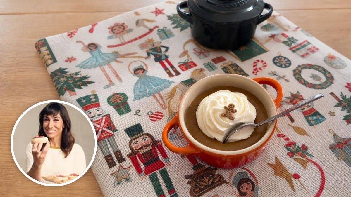 Natillas de caramelo de Alma Obregón, con su foto de perfil en un montaje de HolyCook