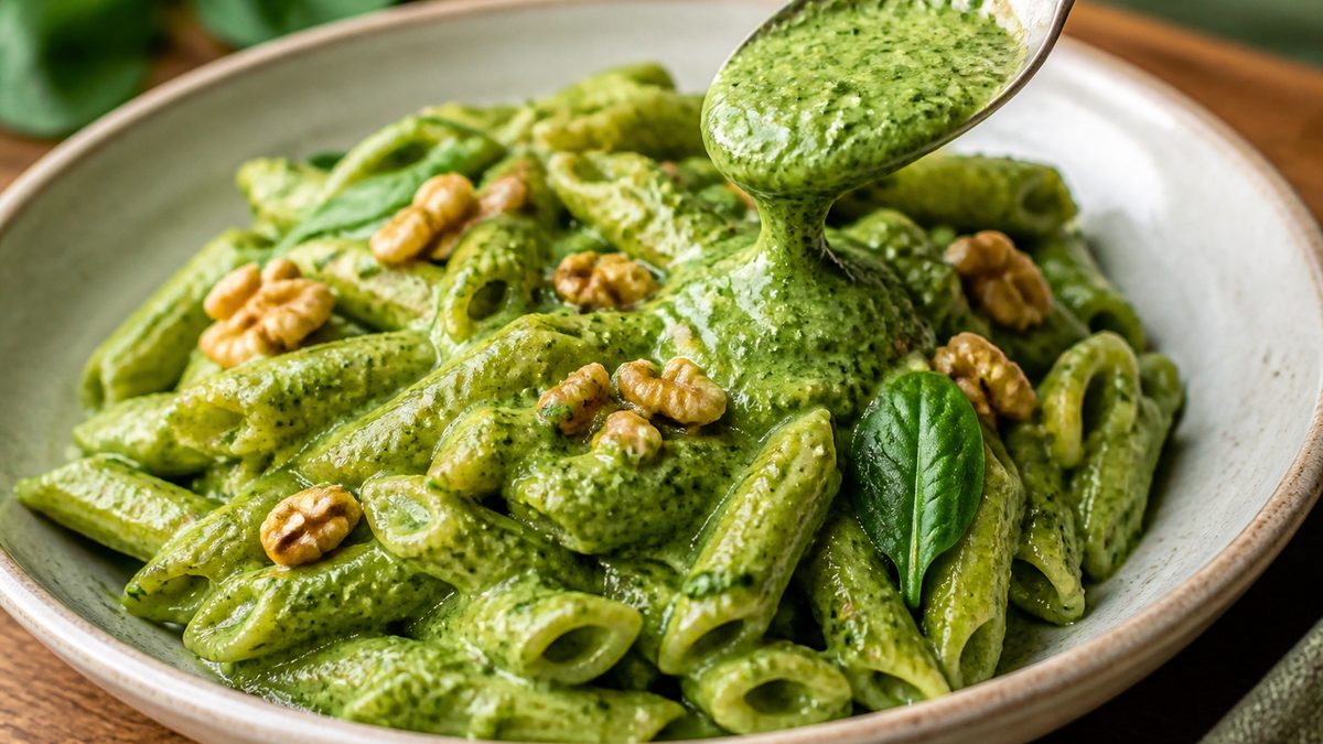 Pesto de espinacas y nueces, receta de hoycomemossano