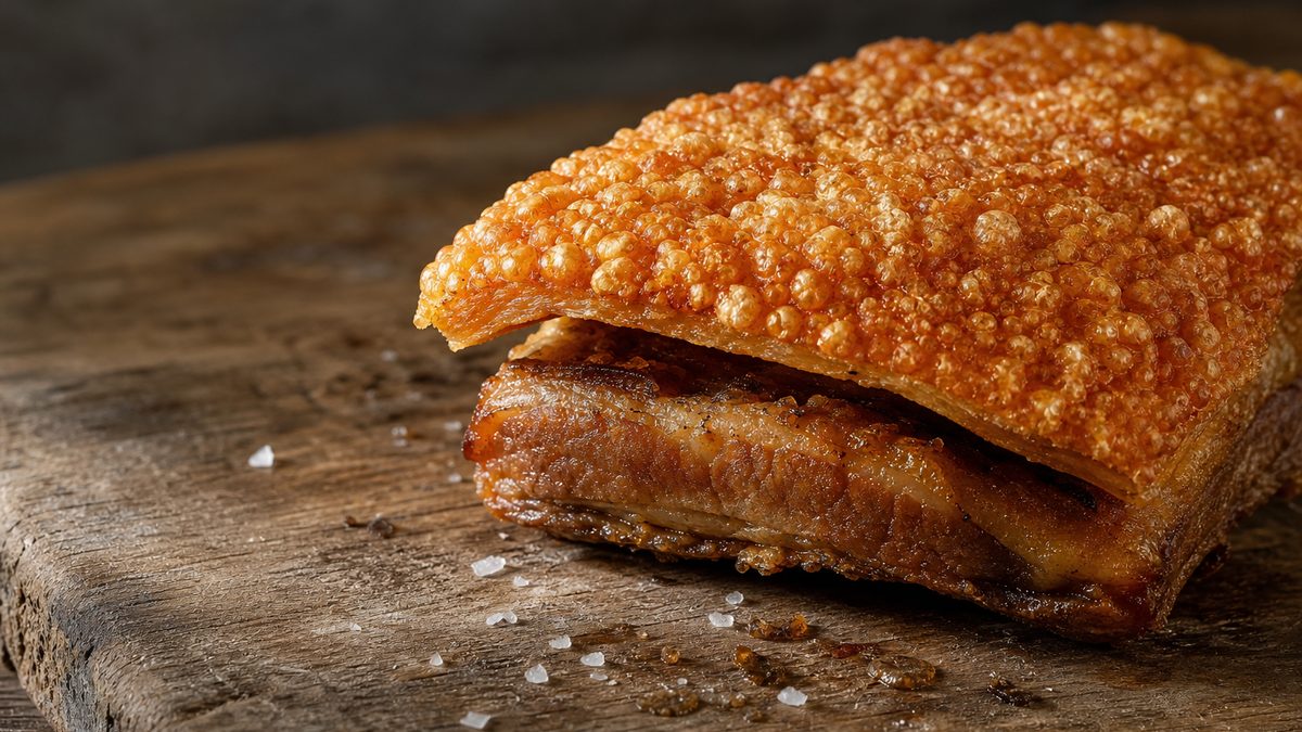 Piel seca + horno con rejilla y fritura: así infla el torrezno de @carnesyfuegoss