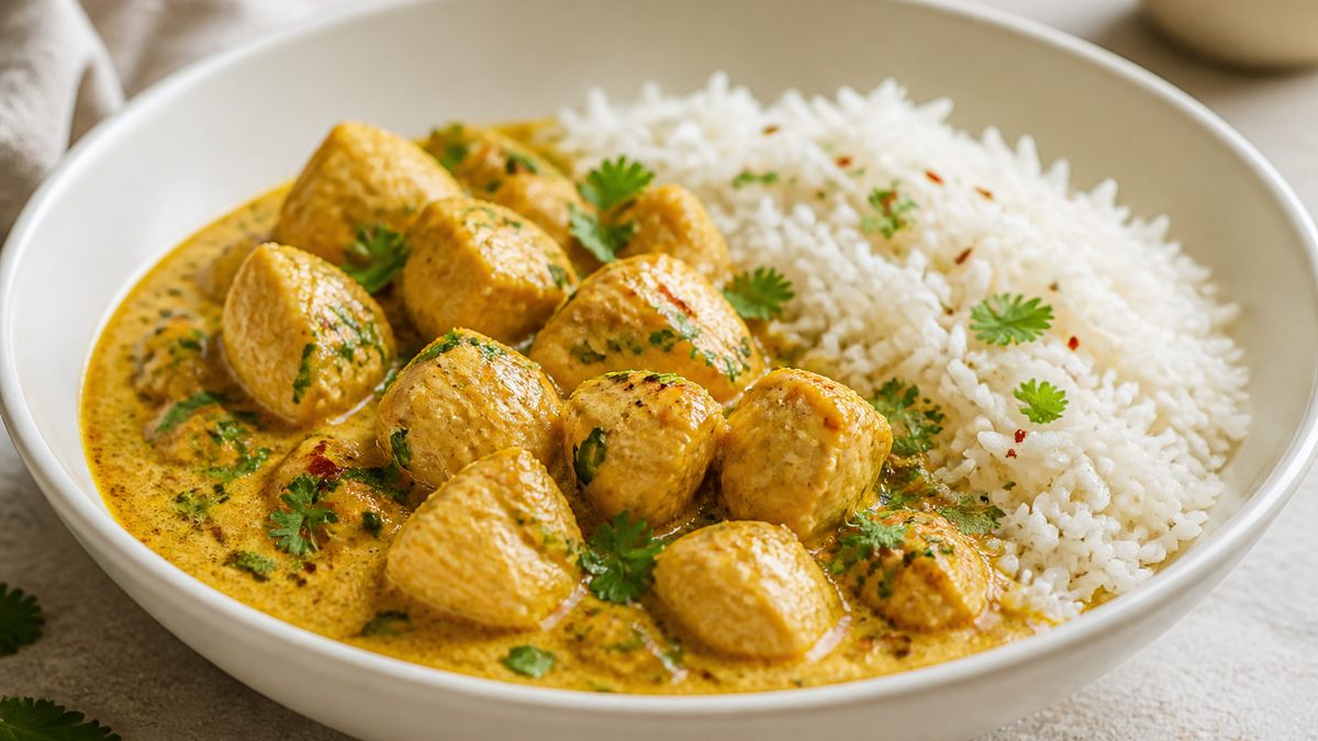 Pollo al curry bajo en kcal, receta de bjimeenez_