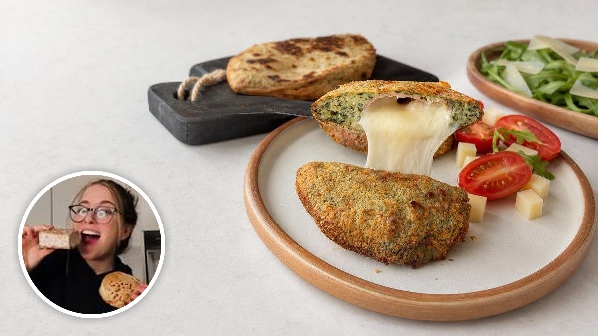 Pollo en tiras de Ailin Tokman, con su foto de perfil en un montaje de HolyCook