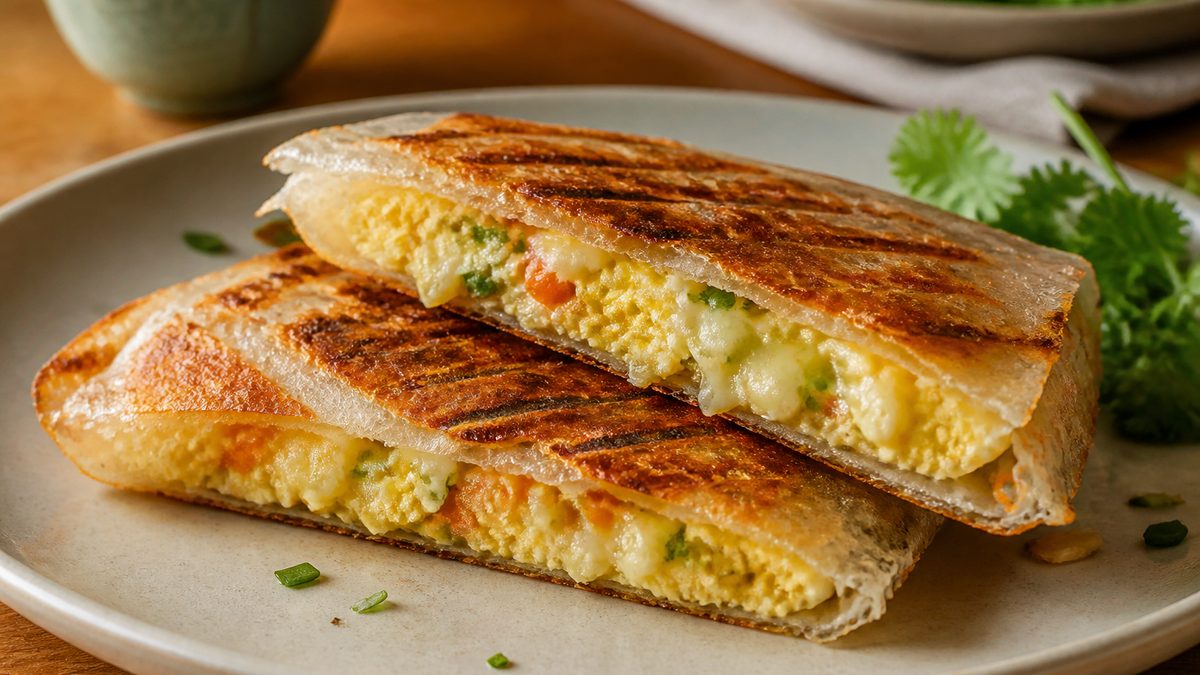 Sándwich básico de obleas de arroz a la parrilla, receta de Mariii