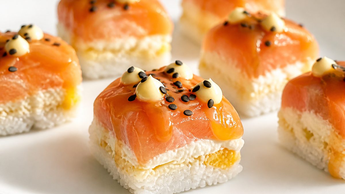 Easy Homemade Sushi in an Ice Cube Tray, receta de saborea.saludable