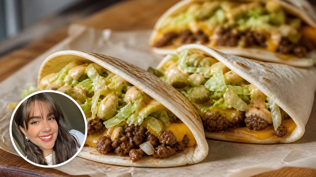 Tacos Big Mac de Sofía, con su foto de perfil en un montaje de HolyCook