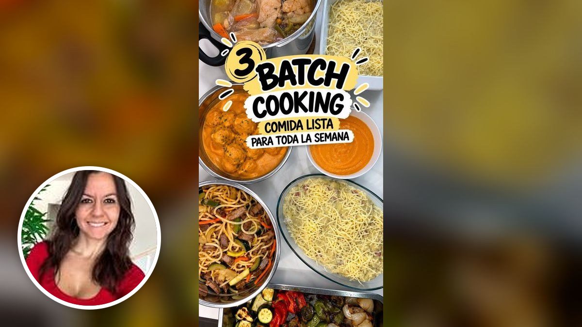Tallarines estilo chino de Gemma ML, con su foto de perfil en un montaje de HolyCook