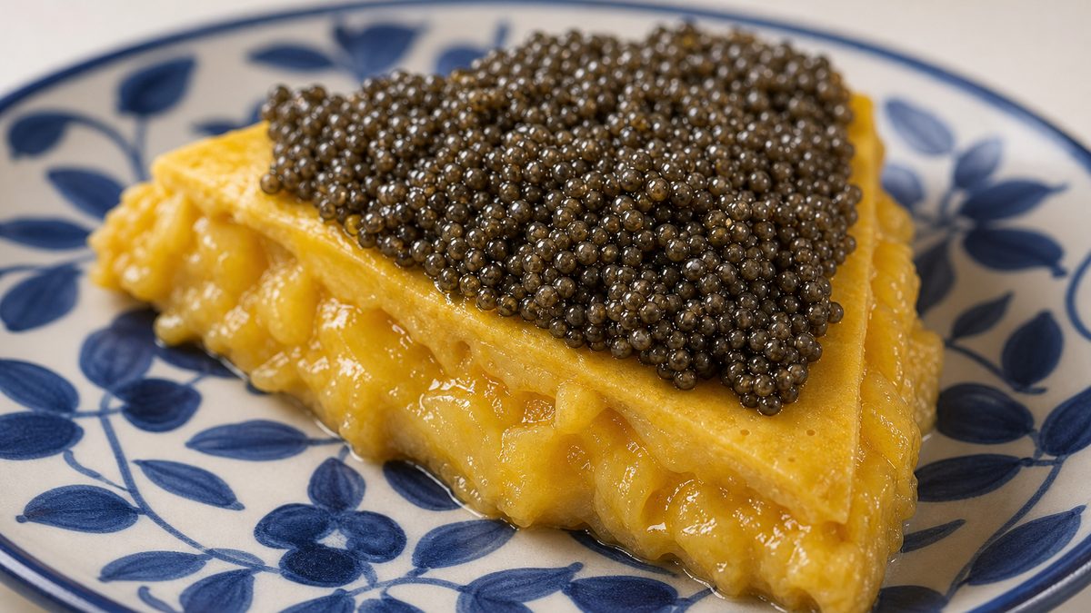 Tortilla de patata con caviar — binuka_chef